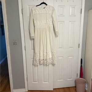 Dainty Jewells White Lace Midi Dress